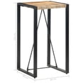 thumbnail image 4 of vidaXL Bar Table 60x60x110 cm Solid Mango Wood, 4 of 5