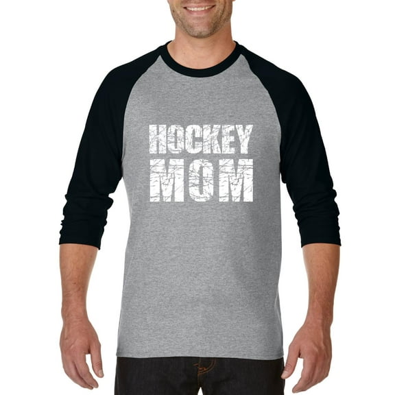 Artix - Mens Raglan Sleeve Baseball T-Shirts - Hockey Mom