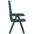 thumbnail image 5 of vidaXL Garden Reclining Chairs 2 pcs Green PP, 5 of 5