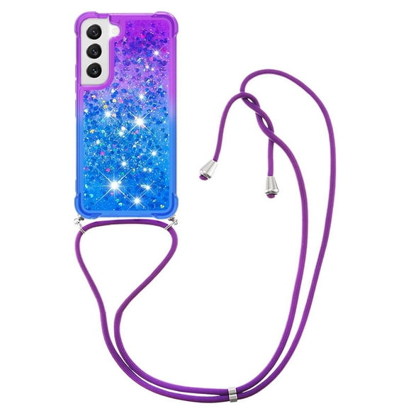 Funda para Samsung Galaxy S23 Plus 5G Brillantina Líquida Divertida Reluciente y con Cristales en Movimiento Cuerpo Cruzado con Cordón Ajustable
