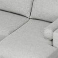 thumbnail image 3 of Simpli Home Morrison Mid Century Right Sectional 102 inch Wide Sofa Sectional in Mist Grey Tightly Woven Performance Fabric, 3 of 14