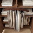 thumbnail image 3 of Unique Bargains 2Pcs Wood Tank Top Hangers For Closet Organizer Walnut 24 Hooks, 3 of 5