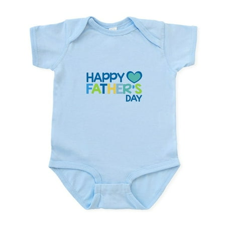 

CafePress - Happy Father s Day Boys Body Suit - Baby Light Bodysuit Size Newborn - 24 Months