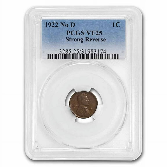1922 Plain Lincoln Cent VF-25 PCGS (No D, Strong Rev)