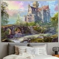 thumbnail image 2 of Nawypu Beautiful Castle Backdrop Tapestry,Washable Dreamy Princess Castle Tapestry,Blue Sky Backgrounds for Kids Family Fairy Tale Princess and Prince Entertainment Birthday Party, 2 of 6