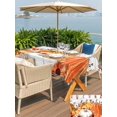 thumbnail image 4 of Outdoor Tablecloth with Umbrella Hole and Zipper, Fall Orange Pumpkins Rectangle Table Cloth 60x120 Inch Waterproof Tablecloth, Thanksgiving Floral Maple Leaf Retro Picnic Table Cover for Patio, 4 of 7