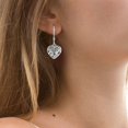 thumbnail image 5 of Shop LC Filigree Heart Dangle Earrings - Platinum Plated 925 Sterling Silver Open Drop Earrings - Openwork Heart Dangling Earring Jewelry Birthday Gifts for Women, 5 of 12