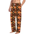 thumbnail image 6 of Gukieu Autumn Pumpkin Print Men's Home Trousers, Elastic Drawstring Home Pajamas Clothing Suitable for Adult Men-X-Large, 6 of 6