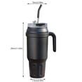 thumbnail image 3 of Termo de Acero Inoxidable de Doble Pared Extra Grande 1.5 Litros, Vaso Térmico con Popote y Tapa Hermética. Mantiene Bebidas Frías Hasta 10 Horas y Calientes 8 Horas, para Agua, Café y más, 3 of 9