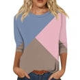 thumbnail image 2 of 2024 Women Winter Fall Tops Shirts Women's Fashion Loose Casual Seven Split Sleeve Printed Round Neck Top, 2 of 5