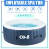 6.8x6.8ft PVC Round Inflatable Hot Tub Portable w 140 Air Jets Ideal for 4-6 Blue