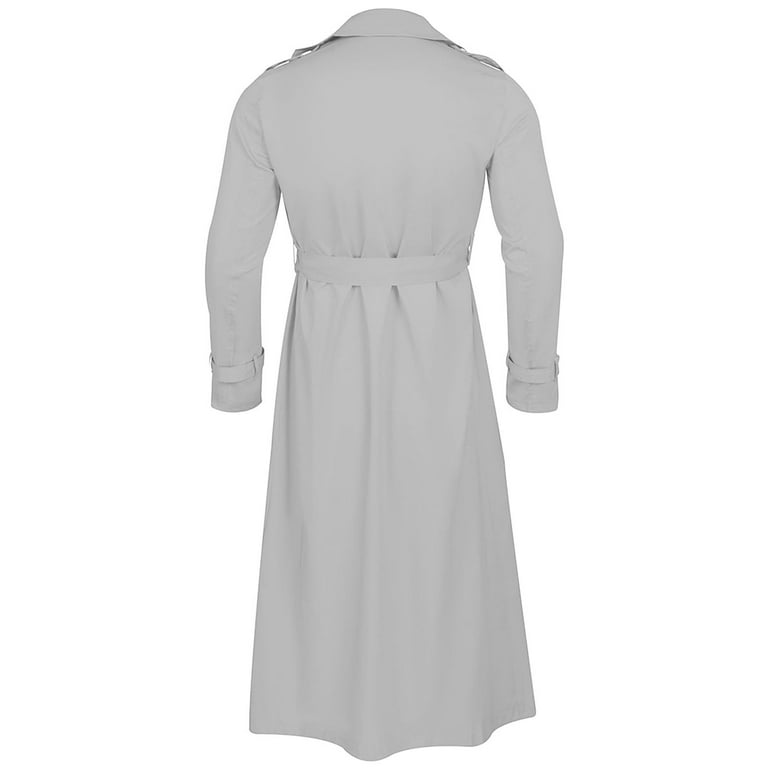 HaHaHappy Trench Coat Men Winter Slim Coat Trench Lapel Long