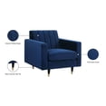 thumbnail image 6 of Meridian Furniture Lola Velvet Accent Chair in Navy, 6 of 9