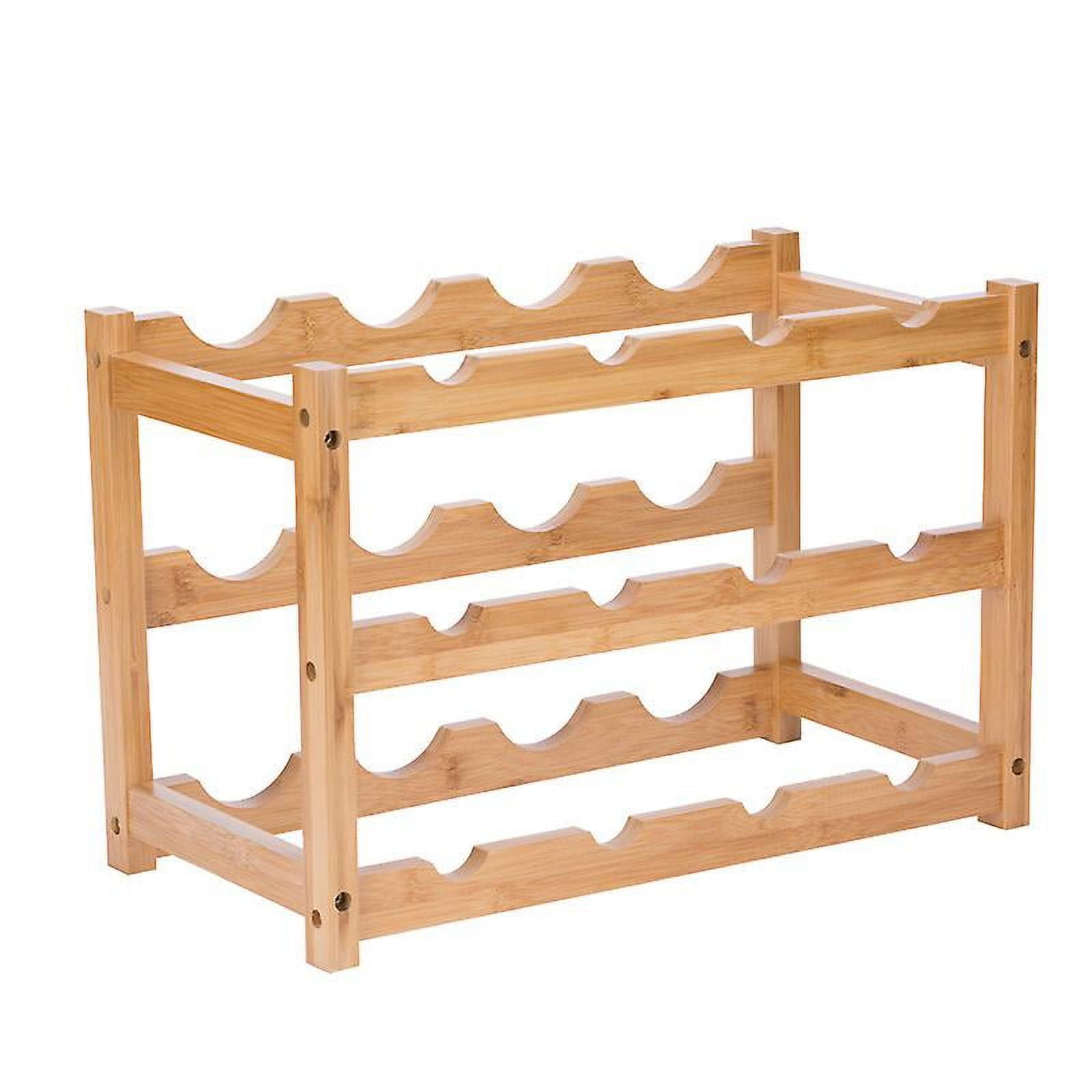wine rack Verona stackable in Bamboo Wood for 12 Bottles of wine Size 45x23.5x30 cm LxWxH