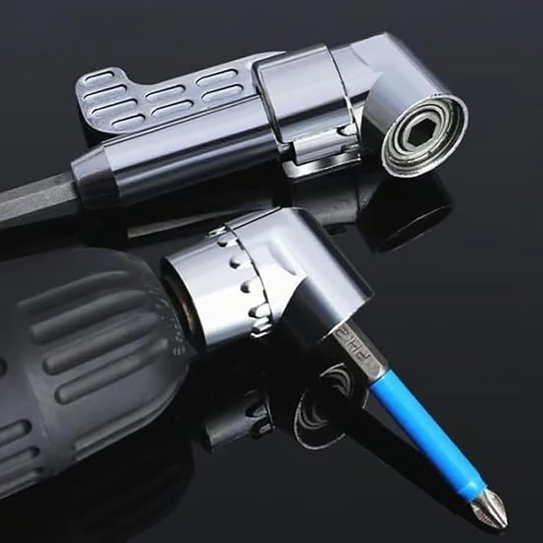 Right Angle Drill Attachment – 1/4 Hex Shank, Magnetic Screwdriver Extension, Multi-Function Corner Tool For Tight Spaces Tight Space Screwdriver