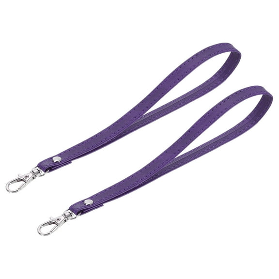 2 Pack Wristlet Strap, PU Leather Wrist Lanyard Keychain Hand Strap, Purple