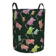 thumbnail image 2 of XMXY Round Laundry Basket Organizer, Cute Mouse Graffiti Waterproof Collapsible Dirty Clothes Basket Laundry Hamper, Medium Size, 2 of 8