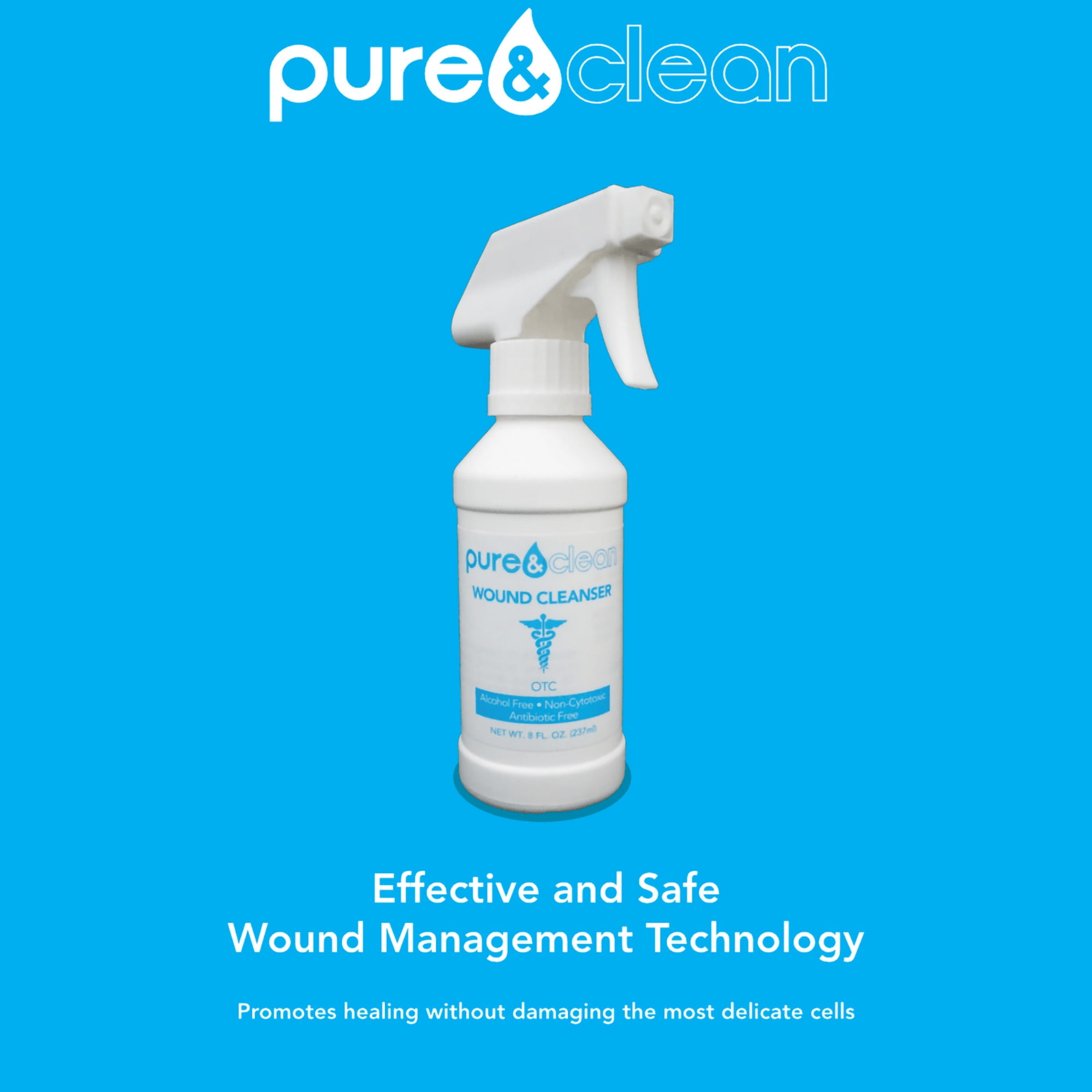 Pure&Clean Wound Cleanser 8 oz. Spray Bottle , 1 Ct
