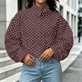 thumbnail image 5 of Yutgune Women's Cropped Polka Dots Jacket Zip up with Pockets Stand Collar Bomber Jacket Fall Workout Outerwear, 5 of 8