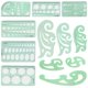 thumbnail image 1 of Juego de 12 plantillas geométricas de dibujo en forma de nube, regla, plantilla, herramienta de medición, muebles, arquitecto, dibujo, papelería, 1 of 5