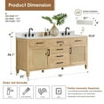 thumbnail image 5 of Altair-13 72" Double Bathroom Vanity in with Grain White Engineered Stone Countertop, 5 of 13