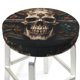 thumbnail image 3 of Balery Metal Style Horned Skull Fundas de asiento para taburete de bar redondo de tela de terciopelo ajustables que protegen de arañazos y manchas para sillas de 14 a 17 pulgadas.-14 inch, 3 of 7