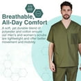 thumbnail image 6 of M&M SCRUBS Men Scrub Set, Men Medical Uniforms 102 (Olive, Small), 6 of 7