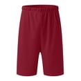 thumbnail image 5 of Edvintorg Tracksuits for Men Set Men's Fashion Movement Leisure Solid Splicing Short Sleeve Round Neck Coat Elastic Waist Shorts Suit Wine S, 5 of 6