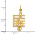 thumbnail image 4 of Finest Gold 14K Yellow Gold Musical Staff Charm, 4 of 4