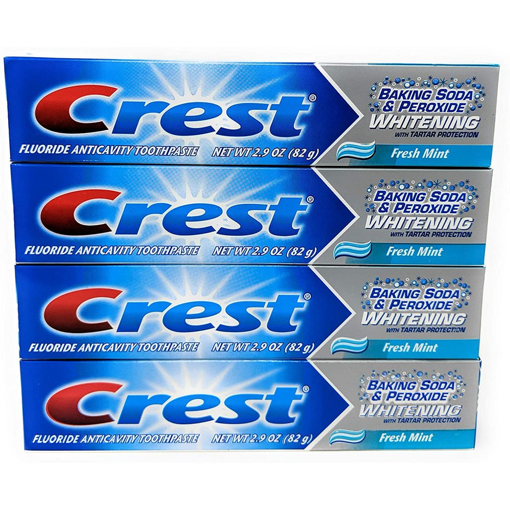 Crest Baking Soda Peroxide Whitening Tartar Toothpaste, 2.9 Oz, Fresh