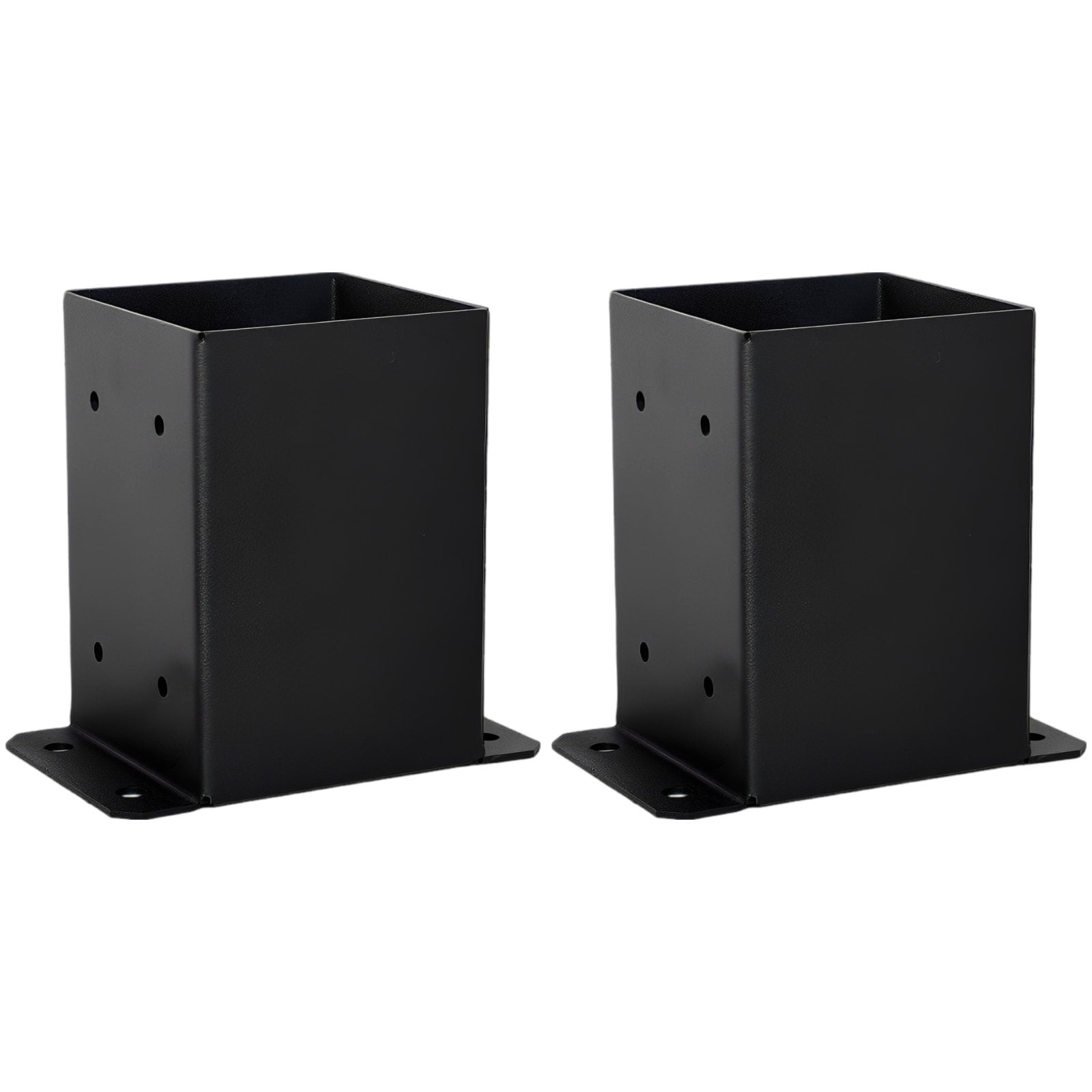 2 Pcs 4x4 Post Base for Wood Deck Inner Size Brackets 4x4 Stainless Steel Deck Post Anchors 4x4 for Posts Gazebo Pavilion Fence Mailbox Handrail Support Black
