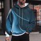 thumbnail image 1 of Sudadera con capucha para hombre, estilo casual, con cuello redondo, estampado, manga larga, blusa de poliéster, 1 of 6