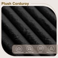 thumbnail image 2 of 132.58" Boneless Couch, Black Modern Sectional Couch for Living Room, Modular U-Shaped 4-Seater Chaise Lounge with Reversible Design, Striped Corduroy Fabric, Freely Configurable Layout, 2 of 8
