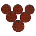 thumbnail image 1 of IBA Indianbeautifulart Boutons Gravés Rouges 10 Pcs Meubles Boutons en Bois Festonné Tiroir Rustique, 1 of 3