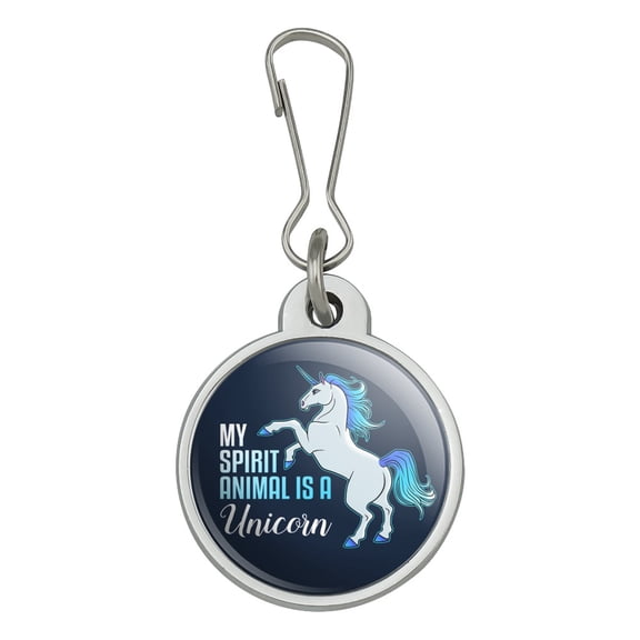 My Spirit Animal is a Unicorn Jacket Handbag Purse Luggage Backpack Zipper Pull Charm