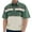 Green, variant on Classics by Palmland Horizontal Short Sleeve Banded Bottom Shirt with 2 Pockets