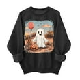 thumbnail image 2 of Inverlee Women's Halloween Sweatshirts Plus Size Pumpkin Ghost Graphic T-shirt Classic Crewneck Sweatshirt Long Sleeve Tunic Pullover Tops Halloween Costumes, 2 of 4