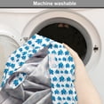 thumbnail image 6 of Animal Dog Crate Cover, Pattern Theme Blue Color Animals Horizontal Pattern, Easy to Use Pet Kennel Cover for Medium Large Dogs, 35" x 23" x 27", Blue White, by Ambesonne, 6 of 6