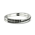 thumbnail image 3 of Crossing Style 0.45ct black diamond moissanite 10k White Gold Wedding Band, 3 of 4