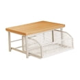 thumbnail image 2 of DimyFew Coffee Station Organizer Wooden Coffee Counter Shelf Iron Rack with Large Capacity Drawer for Cup Snack Tea Bag Storage Suitable for Dining Table Offi Single Layer, 2 of 8