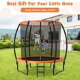 thumbnail image 2 of Topbuy Trampoline 8FT Recreational Trampoline with Ladder Enclosure Safety Pad and Anti-Rust Galvanized Steel Frame Orange, 2 of 9