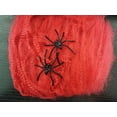thumbnail image 2 of Halloween Decorations Artificial Spider Web Super Stretch Cobwebs With Fake Spiders Scary Party Scene Decor Indoor Outdoor Props, 2 of 5