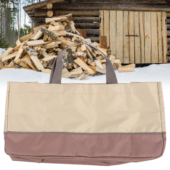 Bolsa Para Leña, Portador De Leña Resistente, Reforzado, Tela Oxford 600D Para Fogatas De Barbacoa