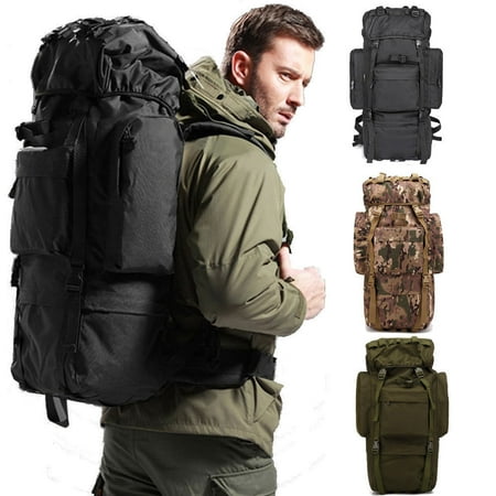 Zimtown 65L Waterproof Tactical Backpack, Military Luggage Rucksack Canva Bag, for Camping Hiking Climbing Trekking Traveling Outdoor Sports