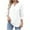 White, variant on Uaswgudfs 3/4 Sleeve Slim fit Blouses for Womens Business Casual Elegant Chiffon V Neck loose Tops