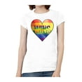 thumbnail image 1 of T-Shirt à Manches Courtes Love Wins Cœur pour Femmes - Blanc - 3TG, 1 of 1