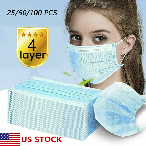 Brand New For 10 PCS 4-LAYERS FACE MASK DISPOSABLE PROTECTIVE MOUTH COVER BREATHABLE, HIGH QUALITY, FAST SHIPPING