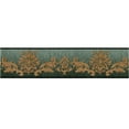 thumbnail image 3 of Trimz Architectural Metallic Gold Marbled Green Damask Wallpaper Border 15' L x 10.25" W, 3 of 4