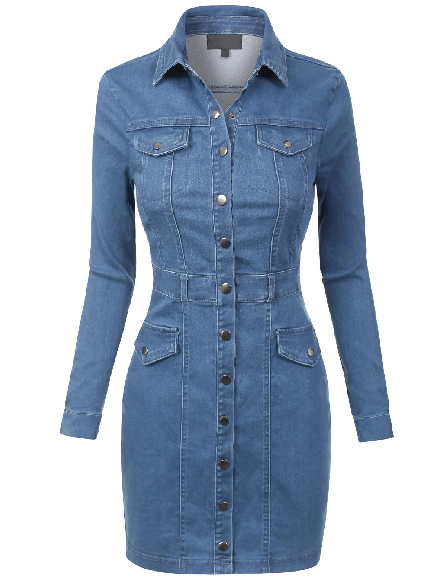 walmart denim shirt dress