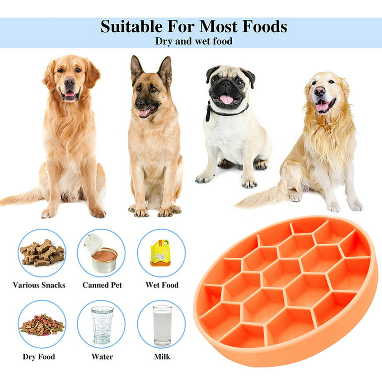 Pet Dog Slow Feeder Bowl Puppy Non Slip Puzzle Bowl Anti-Gulping Pet Slower  Food Feeding Dishes Dog Bowl for Medium Small Dogs